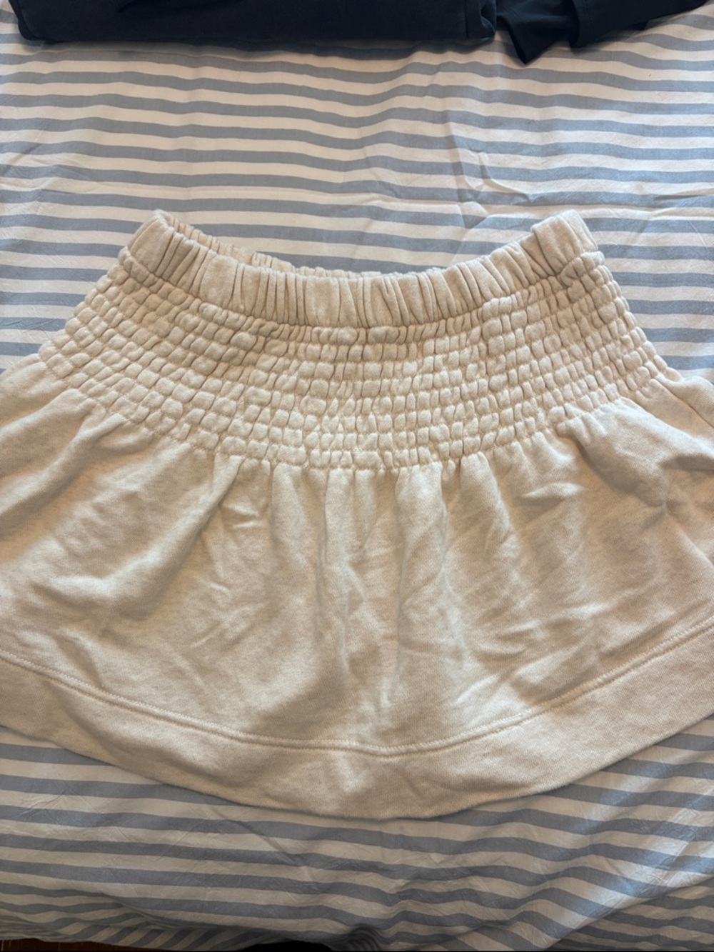 Never Been Worn Aerie Cream Smocked Waist Knit Mini Skirt
